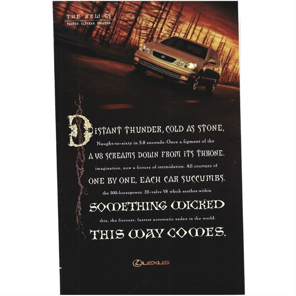 1998 Lexus GS 400 Advertisement Print Luxury Car - Picture 1 of 2